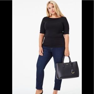 Ralph Lauren stretch boat neck top